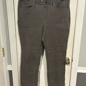 Gray Glitter Flare Jeans